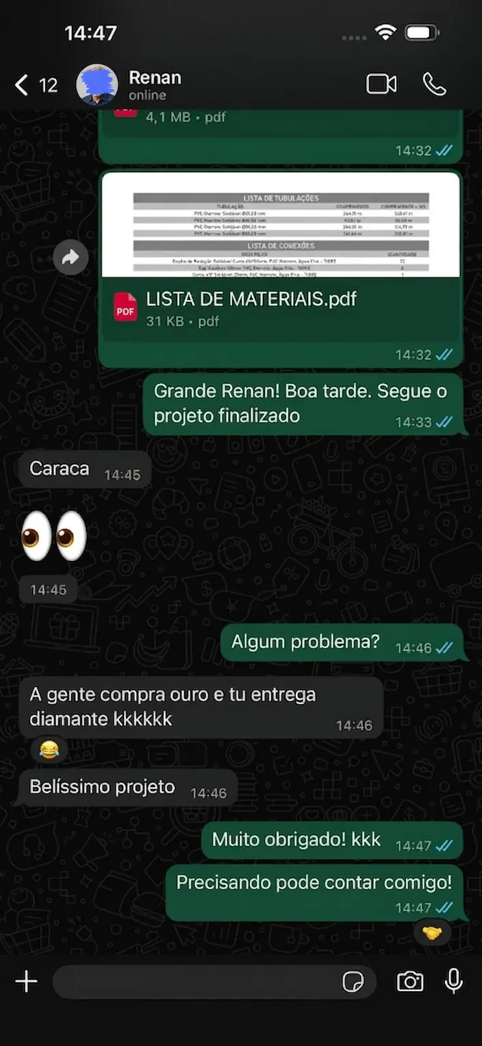 Depoimento de cliente satisfeito com projeto de piscina — Renan
